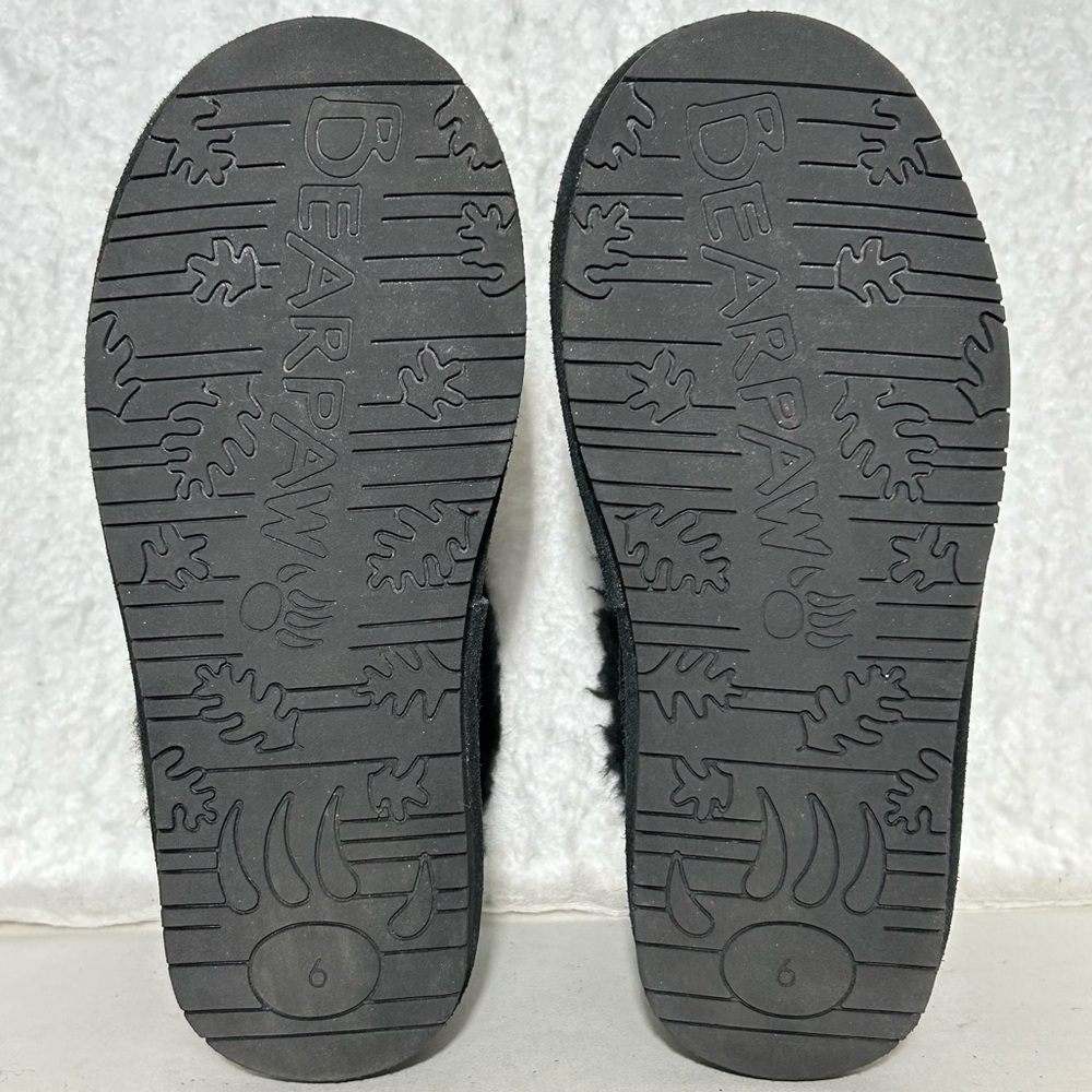 BearPaw Womens Black Heidi II Suede Upper Wool-Blend Lining Pull On Boots SZ 6 - Picture 8 of 12